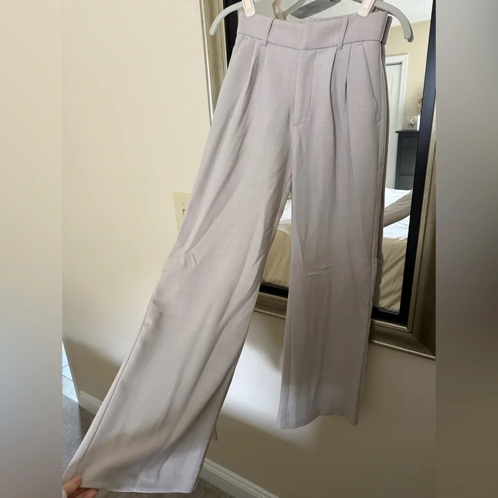 Abercrombie & Fitch Sloane Beige/Taupe Tailored Pants - Picture 4 of 4